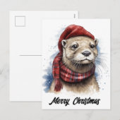 Schattigee Schattige kerstotter Feestdagenkaart (Voorkant / Achterkant)