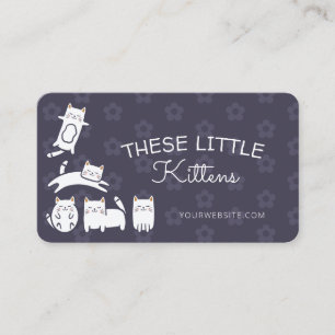 Schattigee Schattige Kitty Cat Pet Care Services P Visitekaartje