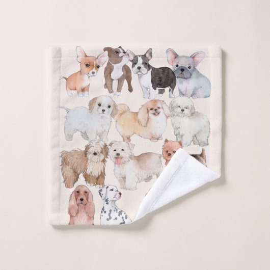 Schattigee Schattige Puppies Bad Handdoek (Wasdoekje)