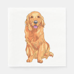 Schattigee Schattigee Puppy Golden Retriever Dog P Servet