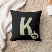 Schattigee schedel Monogram Patroon Zwart Sierkuss Kussen (Deken)