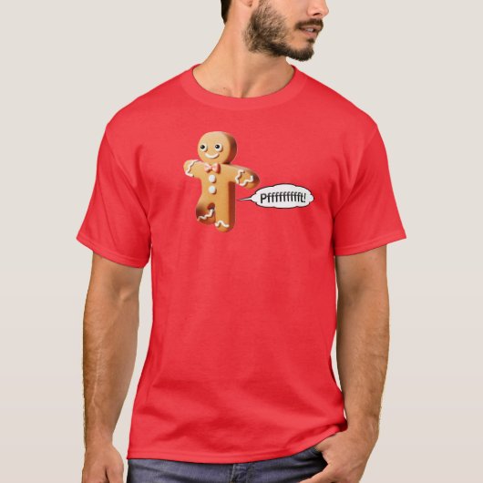 Schattigee scheten peperkoek man kerst t-shirt (Voorkant)