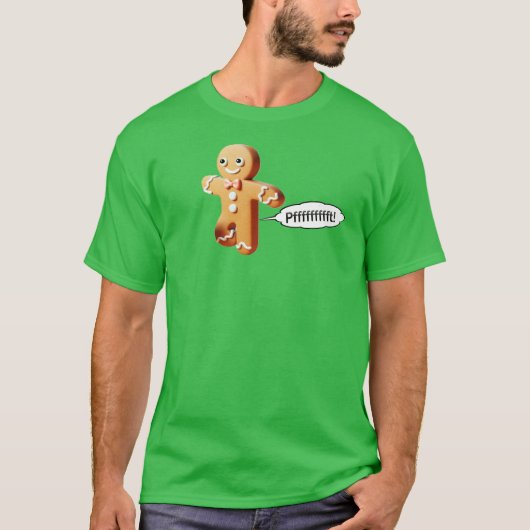 Schattigee scheten peperkoek man kerst t-shirt (Voorkant)