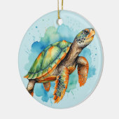 Schattigee Schilderschildpad Keramisch Ornament (Links)