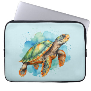 Schattigee Schilderschildpad Laptop Sleeve