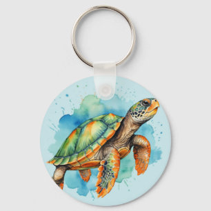 Schattigee Schilderschildpad Sleutelhanger