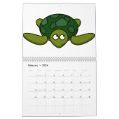 Schattigee Schildpad en Schildpad Kindergarten Tek Kalender (Feb 2026)