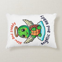 Schattigee schildpad engel met vleugels Cartoon Accent Kussen