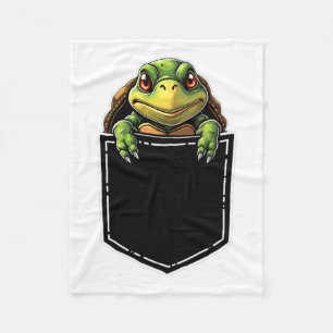Schattigee schildpad in de zak Grappige Halloween Fleece Deken