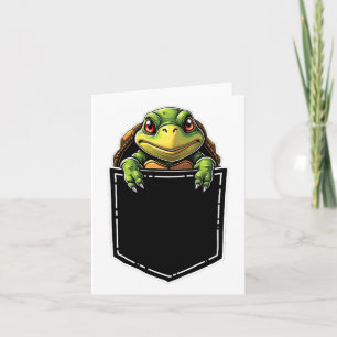 Schattigee schildpad in de zak Grappige Halloween Kaart