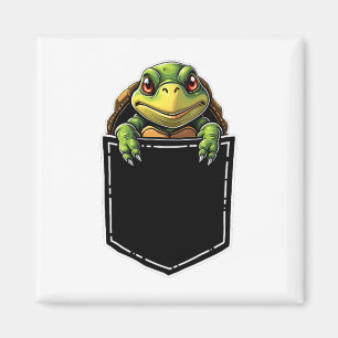 Schattigee schildpad in de zak Grappige Halloween  Magneet