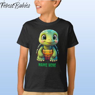 Schattigee schildpad jongen schildpad dier Cartoon T-shirt