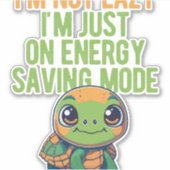 Schattigee schildpad, luie schildpad, in energiebe sticker (Voorkant)
