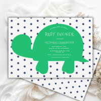 Schattigee Schildpad Navy Blue Polkadots Baby show
