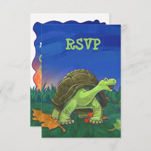 Schattigee schildpad partij RSVP (Voorkant / Achterkant)