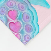 Schattigee schildpad roze hart naam patroon deken (Hoek)