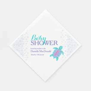 Schattigee schildpad waterverf aangepaste baby sho servet