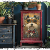 Schattigee Schnauzer Dog in pak & tinten CC7 Decou Tissuepapier