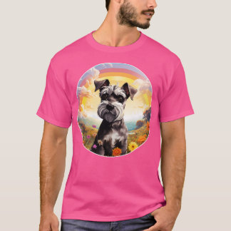 Schattigee Schnauzer Rainbow Bridge Puppy Dog Pain T-shirt