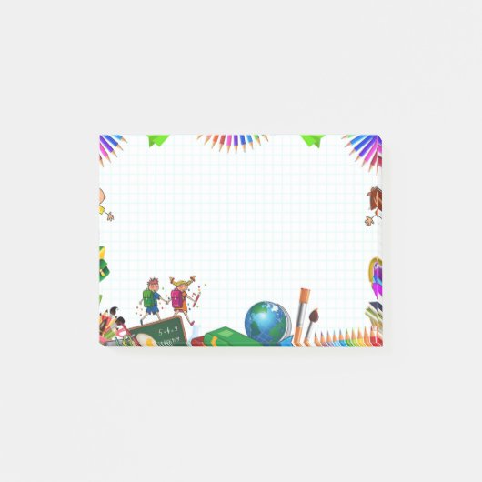 Schattigee School Gepersonaliseerde Post-it notiti Post-it® Notes (Voorkant)