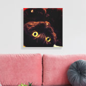 Schattigee Schotse Fold Munchkin Cat Canvas Afdruk (Insitu (Woonkamer))