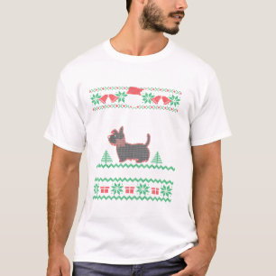 Schattigee Schotse Terrier Lelijke Kerst Party Sco T-shirt