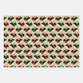 Schattigee Scottie Dog Fun Snow Retro Patroon Set Inpakpapier Vel (Voorkant 3)