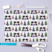 Schattigee Scottie Dogs en Christmas Trees Pattern Tissuepapier (Craft)
