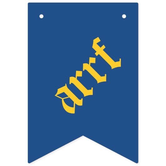 Schattigee Scruffy Pirate Puppy Verjaardagsbunting Vlaggetjes (Eerste vlag)