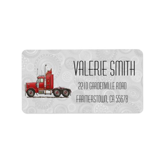 Schattigee semi-cabine etiket (Voorkant)