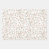 Schattigee set roze en salie groene kerst inpakpapier vel (Voorkant 2)