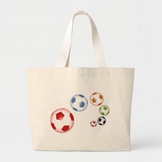 Schattigee set voetballen grote tote bag (Voorkant)