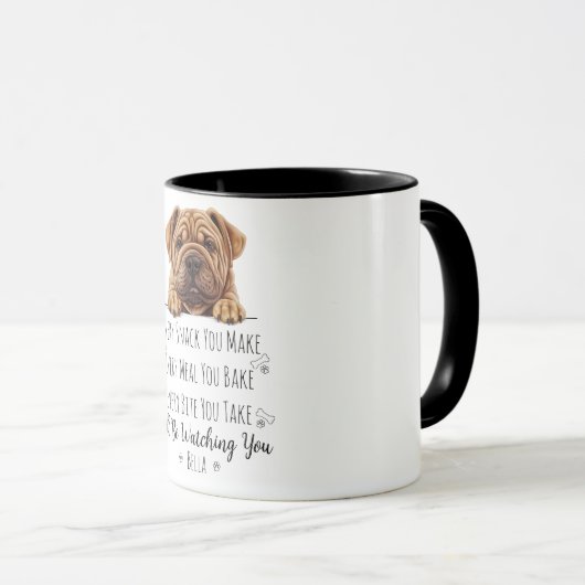 Schattigee Shar Pei Dog Funny Custom Mok (Voorkant rechts)
