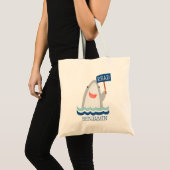 Schattigee Shark Library Canvas tas (Voorkant (product))