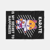 Schattigee Shi Inu Karate is mijn geheim voor Happ Fleece Deken (Voorkant (Horizontaal))