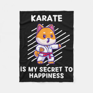 Schattigee Shi Inu Karate is mijn geheim voor Happ Fleece Deken