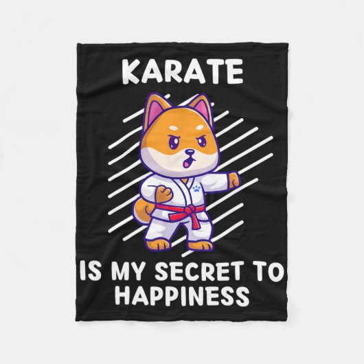 Schattigee Shi Inu Karate is mijn geheim voor Happ Fleece Deken (Voorkant)