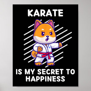 Schattigee Shi Inu Karate is mijn geheim voor Happ Poster