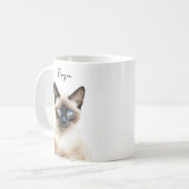 Schattigee Siamese kat Custom Beste Mam / Pap Koffiemok (Voorkant links)