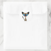 Schattigee Siamese kat Stickers (Tas)