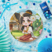 Schattigee Siamese meisje papier Bord (Feest)