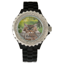 Schattigee Siberische Peek Cat Horloge