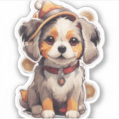 Schattigee single-dog Stickers (Voorkant)