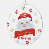 Schattigee Sinterklaas 1e Kerstmis Ornament (Links)