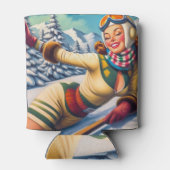 Schattigee  Ski Pin-Up Blikjeskoeler (Achterkant)
