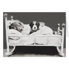Schattigee Slaaphond en Puppy Kaart