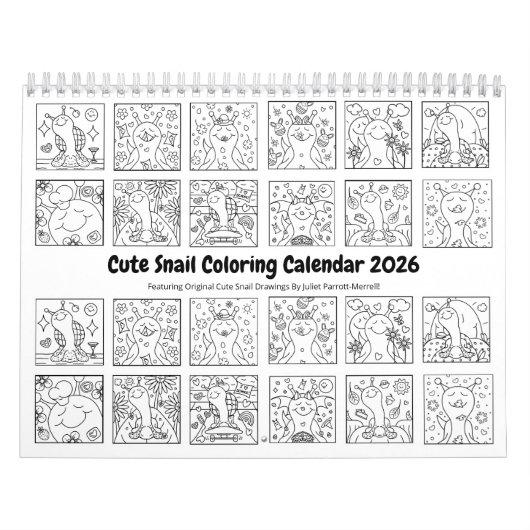 Schattigee slak 2026 Medium Kleuren Kalender (Hoes)