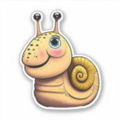 Schattigee slak cartoon sticker (Voorkant)