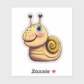 Schattigee slak cartoon sticker (Vel)