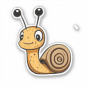 Schattigee slak cartoon sticker (Voorkant)